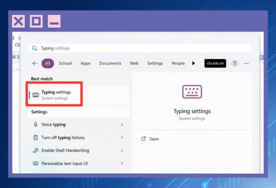 Bước 2 mở Tyling Settings trên cửa sổ Windows