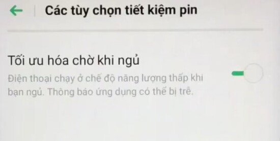 Cách tắt chế độ tối ưu hóa Oppo bước 2