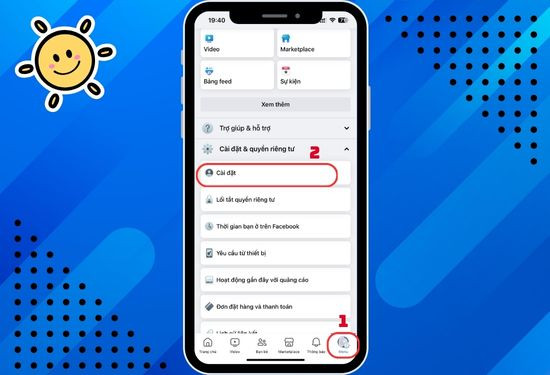 Cách bật nút theo dõi trên Facebook bằng smartphone bước 1