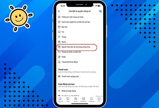 Cách bật nút theo dõi trên Facebook bằng smartphone bước 2
