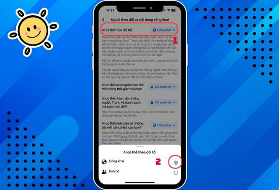 Cách bật nút theo dõi trên Facebook bằng smartphone bước 3