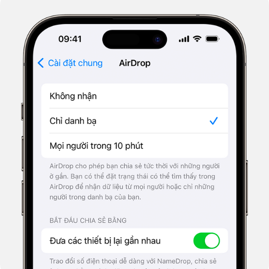 Cách bật tính năng AirDrop trên iPhone trong Cài đặt bước 2