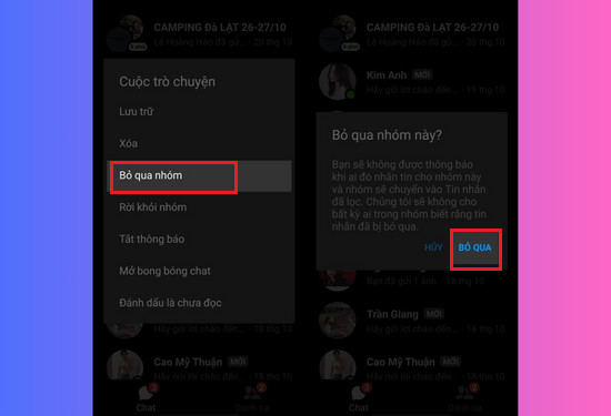 Cách bỏ qua tin nhắn trên Messenger bằng máy tính bước 2