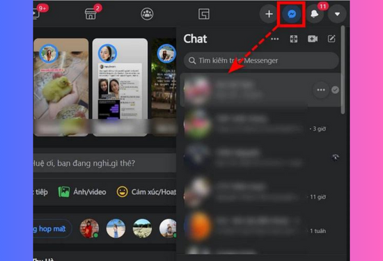Cách bỏ qua tin nhắn trên Messenger bằng máy tính bước 2