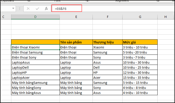 Cách dùng hàm VLOOKUP nhiều điều kiện