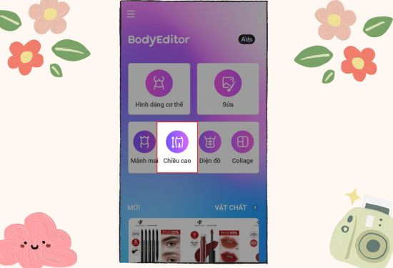Cách kéo dài chân trên Body Editor bước 1