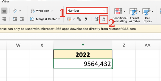 Cách làm tròn số tiền trong Excel cơ bản bước 2