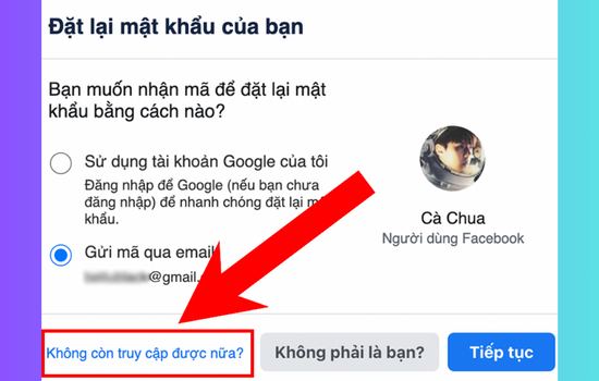 Cách lấy mã đăng nhập Facebook khi đã đăng xuất bước 4