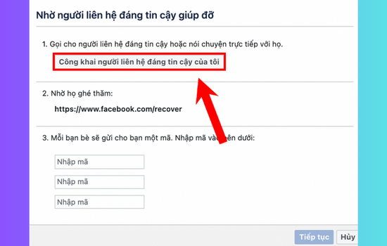Cách lấy mã đăng nhập Facebook khi đã đăng xuất bước 6