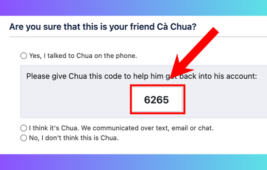 Cách lấy mã đăng nhập Facebook khi đã đăng xuất bước 8