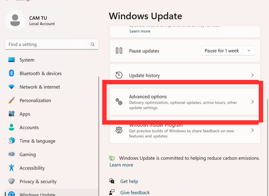Cách tắt update Win 11 bằng cài đặt mạng bước 1