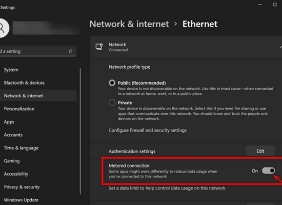 Cách tắt update Win 11 bằng cài đặt mạng bước 4