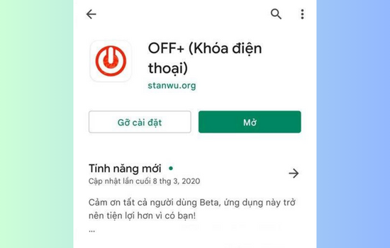 Cài đặt app OFF+ bước 1