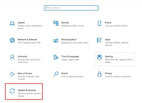 Update phiên bản Windows bước 1