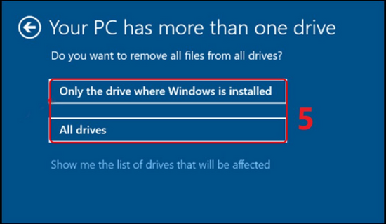 Cài đặt lại Windows khi máy tính bị lỗi your computer was unable to start bước 3
