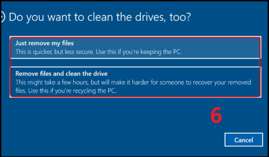 Cài đặt lại Windows khi máy tính bị lỗi your computer was unable to start bước 4
