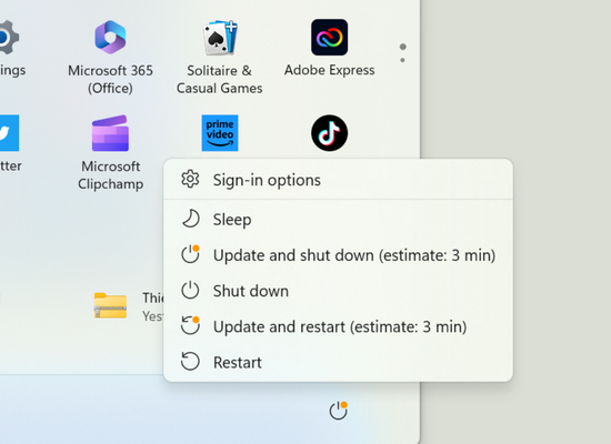 Giữ Shift chọn Restart