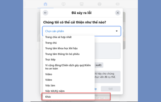 Hướng dẫn báo cáo để mở khoá tính năng Facebook bước 6