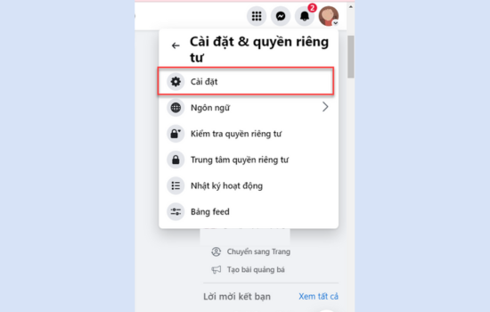 Hướng dẫn cách tắt nút kết bạn ở Facebook bằng máy tính B2