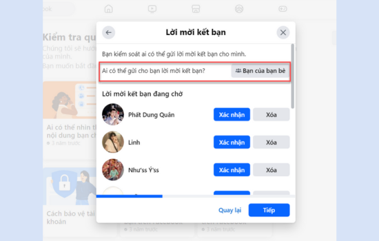 Hướng dẫn cách tắt nút kết bạn ở Facebook bằng máy tính B5