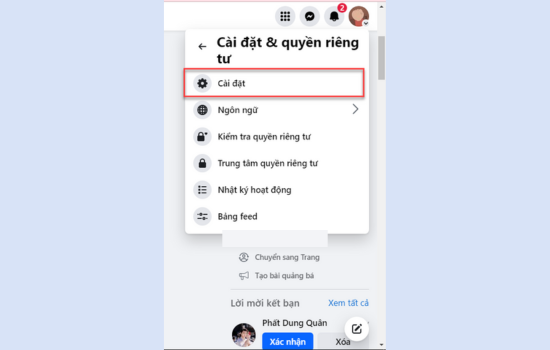 Hướng dẫn tắt nút theo dõi trên Facebook B2