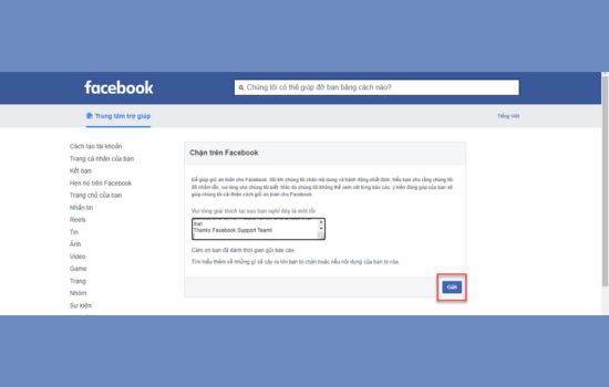Hướng dẫn truy cập vào link mở khóa tính năng Facebook bước 3