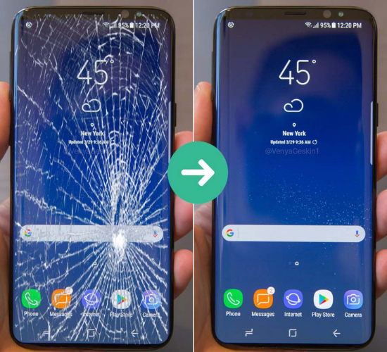 Những trường hợp cần thay mặt kính Samsung
