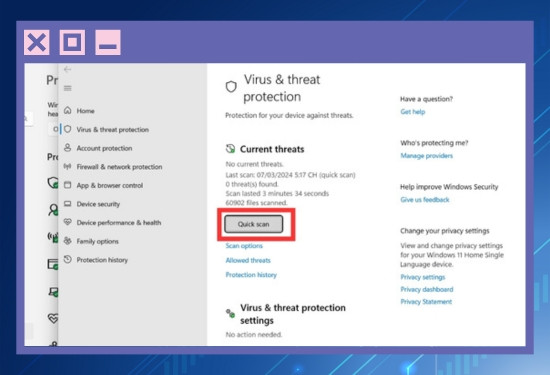 Sử dụng phần mềm quét virus để xử lý sự cố chrome bị nhảy quảng cáo