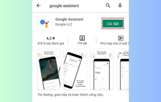 Sử dụng Google Assistant bước 1