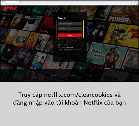 Dùng trình duyệt để truy cập Netflix