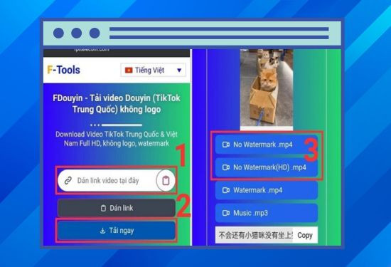 Cách tải video trên Douyin không logo bằng công cụ trực tuyế