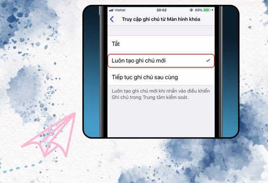 Cách tạo ghi chú trên màn hình điện thoại iPhone bước 4 Cách tạo ghi chú trên màn hình điện thoại iPhone bước 4