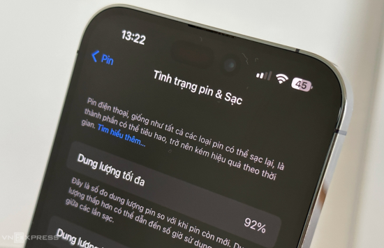 Sau khi thay pin iPhone có xem được tình trạng pin không