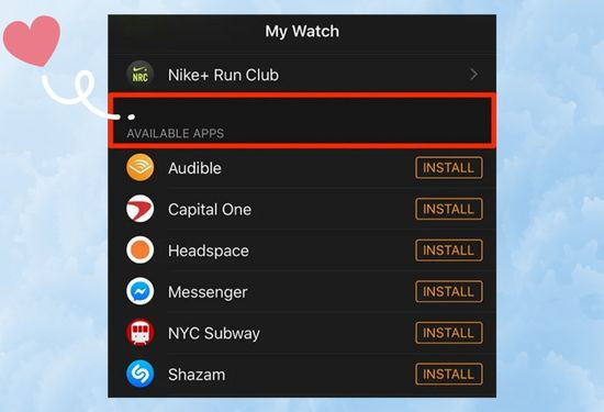 Truy cập vào Available Apps