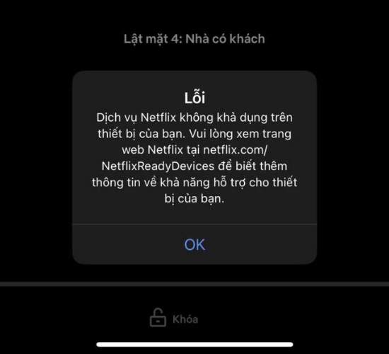 Ứng dụng Netflix không khả dụng trên thiết bị của bạn