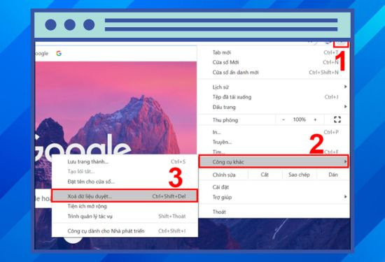 Xóa lưu trữ dữ liệu và lưu trữ thông tin duyệt web