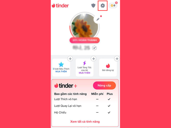 Ẩn tài khoản Tinder bước 2
