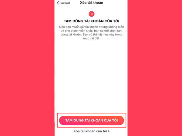 Ẩn tài khoản Tinder bước 4