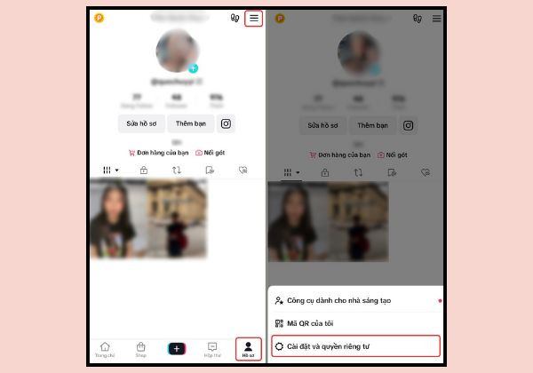 Xem lịch sử TikTok bằng điện thoại B1