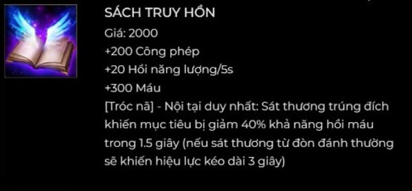 Các trang bị giảm hồi phục