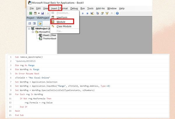 Bước 2 cách bỏ dấu nháy bằng VBA Code Bước 2 cách bỏ dấu nháy bằng VBA Code