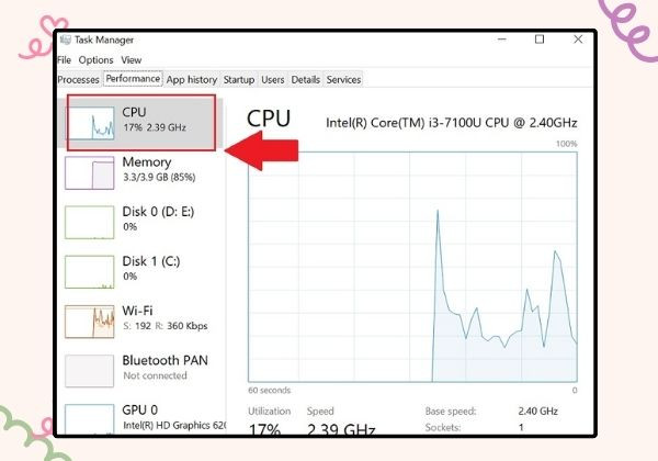 Kiểm tra cấu hình Laptop qua Task Manager B2