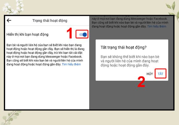 Cách tắt trạng thái online trên facebook B3