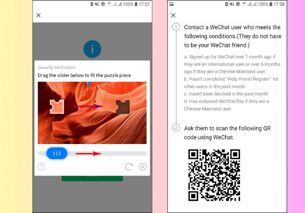 Bước 3 và bước 4 cách đăng ký wechat