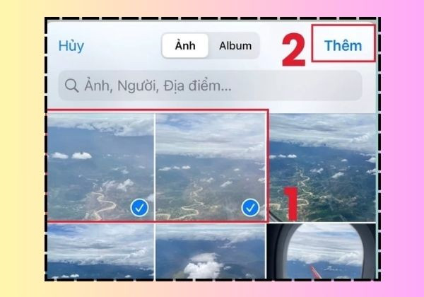 Cách ghép 2 ảnh vào 1 khung trên iPhone B7