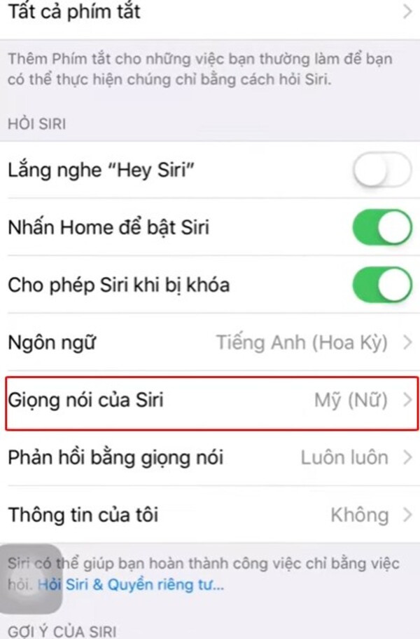 Siri không phản hồi khi được hỏi