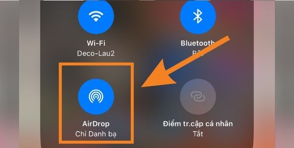 Cách bật AirDrop trên iPhone bước 2 Cách bật AirDrop trên iPhone bước 2
