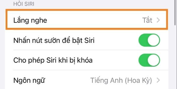 Cách bật Siri trong cài đặt bước 3