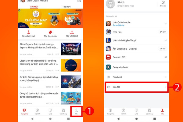 cách đổi mật khẩu Garena trên điện thoại bước 2