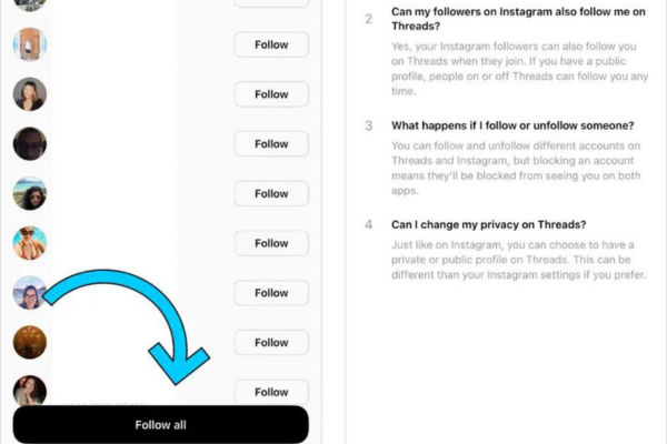 Cách follow người dùng khác trên Instagram Threads